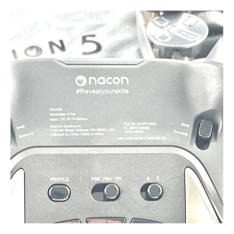 Control Nacon Revolution Pro 5 Para Ps5 Ps4 Y Pc Luz Led