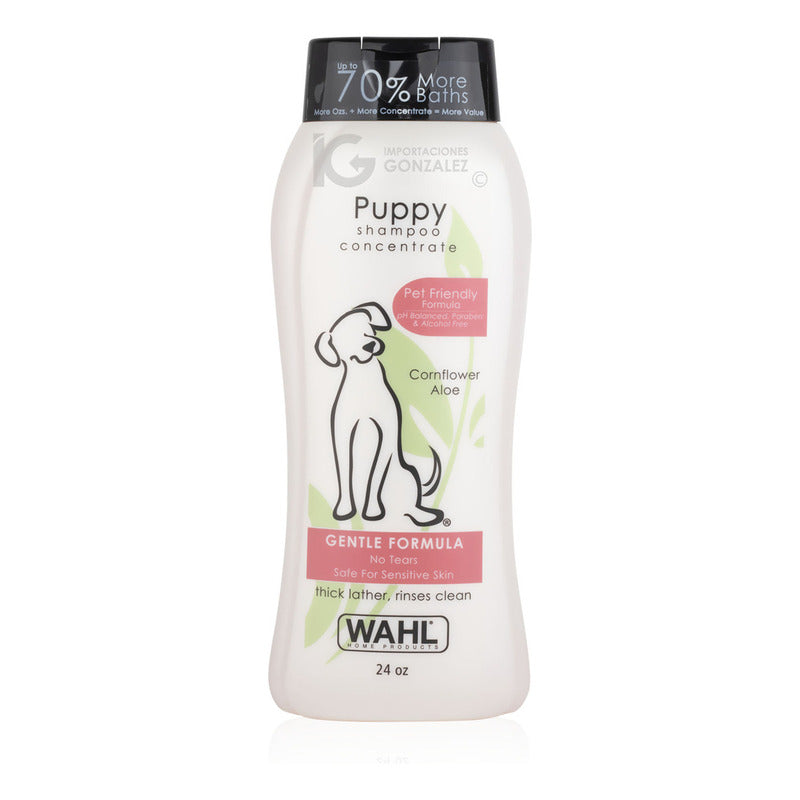 Shampoo Para Perros Wahl® Con Formula Natural De Aloe Aciano Y Glicerina Ideal Para Mascotas De Piel Sensible Puppy Uso En Todo Tipo De Razas