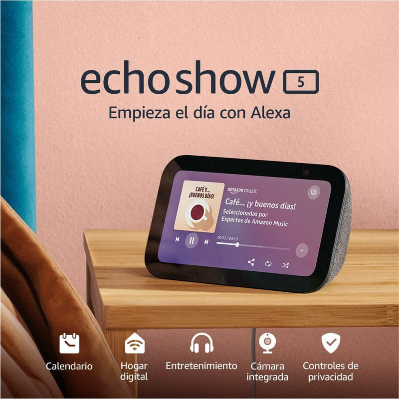 Asistente Virtual Echo Show 5 (3rd Gen) Con Alexa Carbón Amazon
