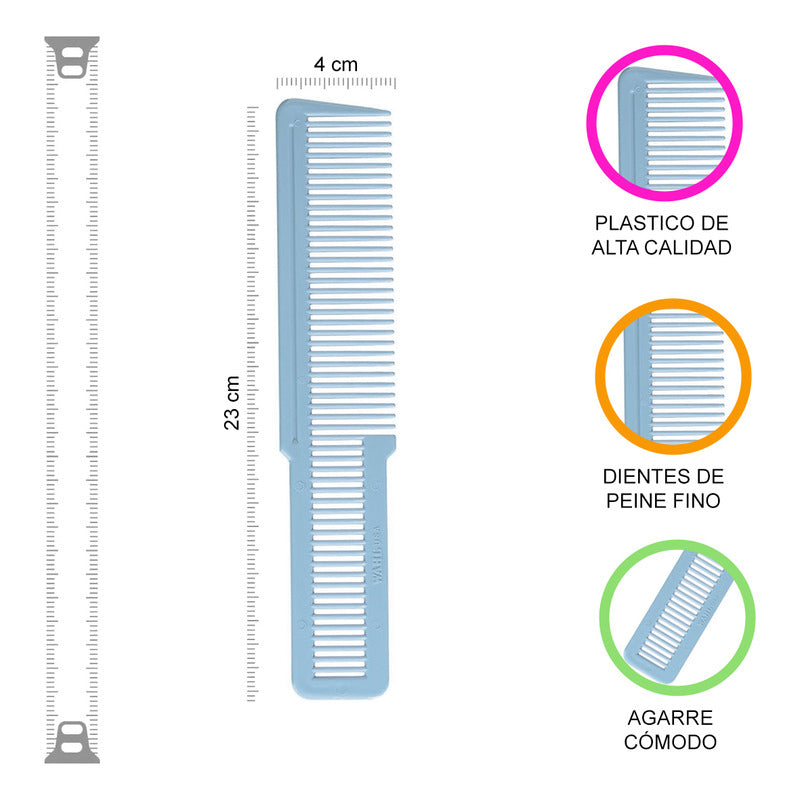 Kit De 12 Peines Wahl, Peines De Pelo De Dientes Finos, Peine De Peluquería Para Corte O Para Peinar, Set Multicolor