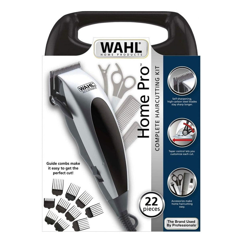 Maquina Rasuradora Wahl Cortar Cabello Y Barba Kit 22 Pzas