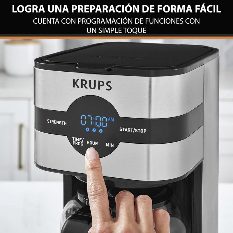 Cafetera Krups Simplybrew Pantalla Digital Filtro Permanente
