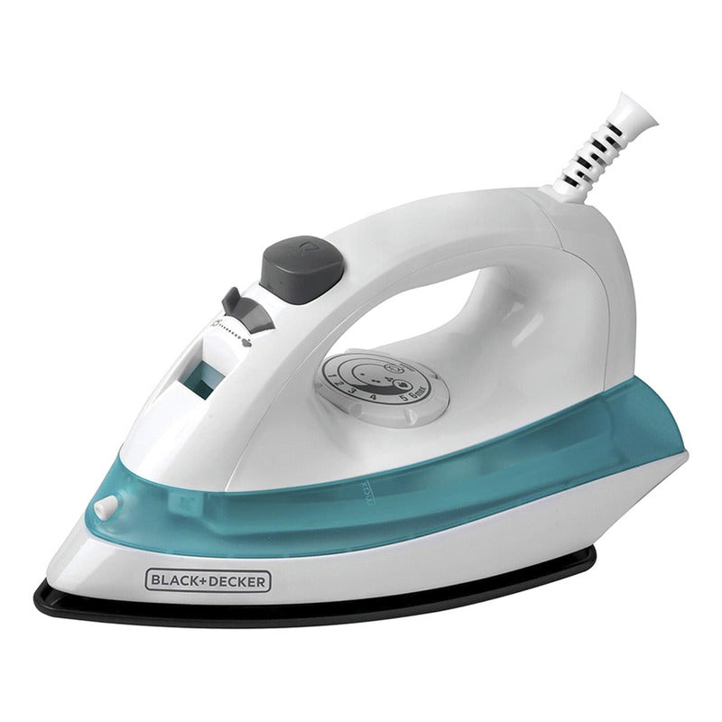Plancha De Vapor Black+decker Suela Antiadherente, Irbd100 Color Blanco