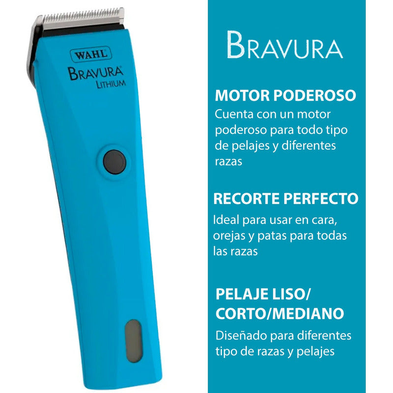Máquina Inalámbrica Rasuradora Perro Wahl Profesional Bravur