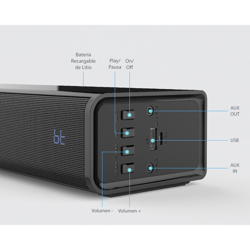 Bocina Portátil Pure Acoustics Con Karaoke Y 2 Micrófonos Bt
