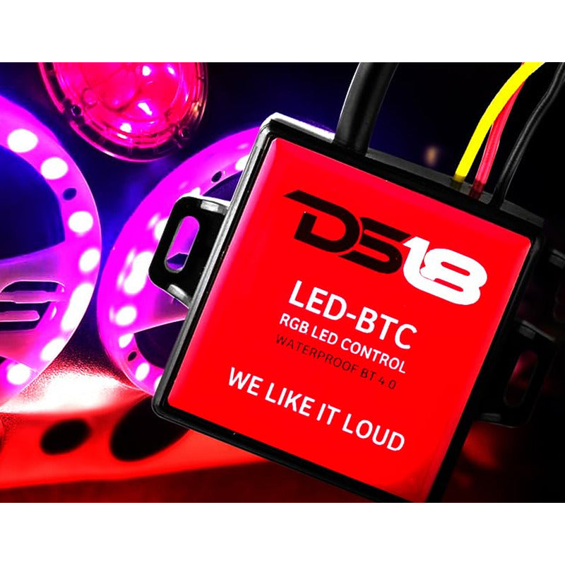 Control De Tira Led Rgb Ds18 Led-btc Bluetooth 4.0 Impermeable Ip65 Hecho Para Autos Barcos O Powersports 5 Amperios