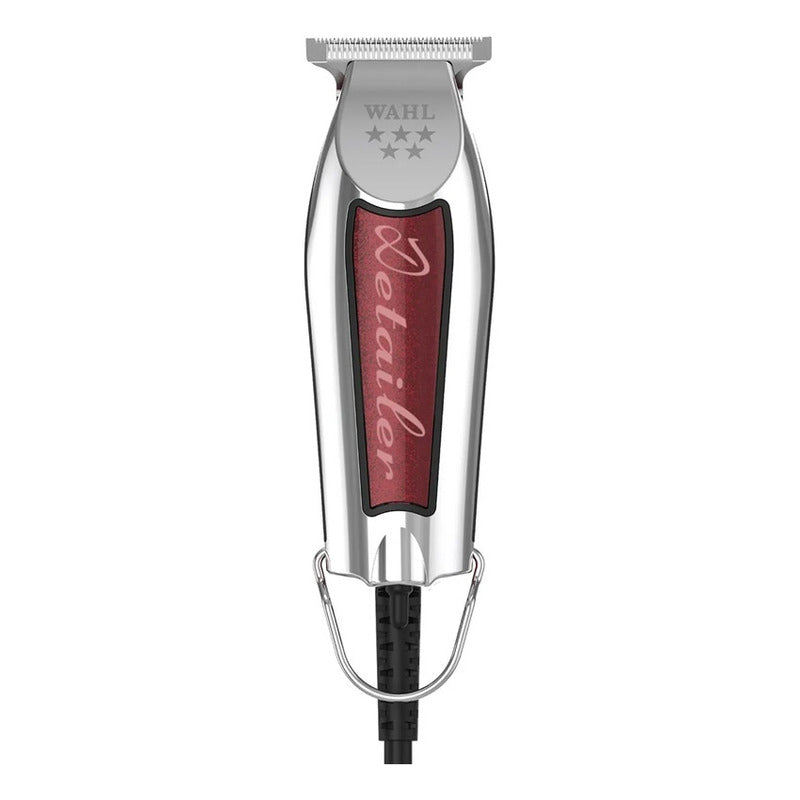 Máquina Terminadora Wahl Detailer 5 Stars Profesional Con Holograma De Autenticidad Trimmer Especial Para Estéticas Y Barberías Color Plateado/tinto