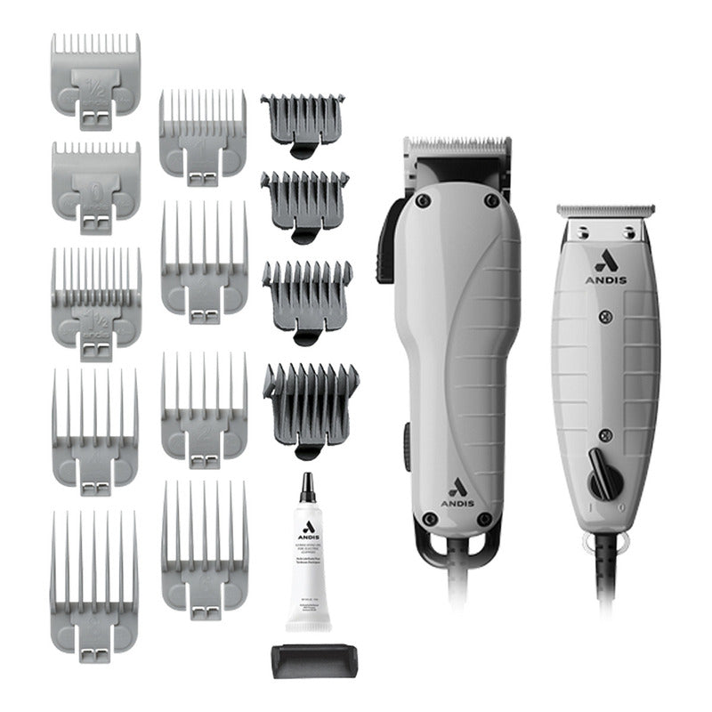 Maquina Rasuradora De Cabello Y Trimmer Andis Barber Combo Kit Profesional Para Estéticas Y Barberías 66615