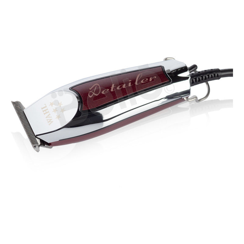 Máquina Terminadora Wahl Detailer 5 Stars Profesional Con Holograma De Autenticidad Trimmer Especial Para Estéticas Y Barberías Color Plateado/tinto