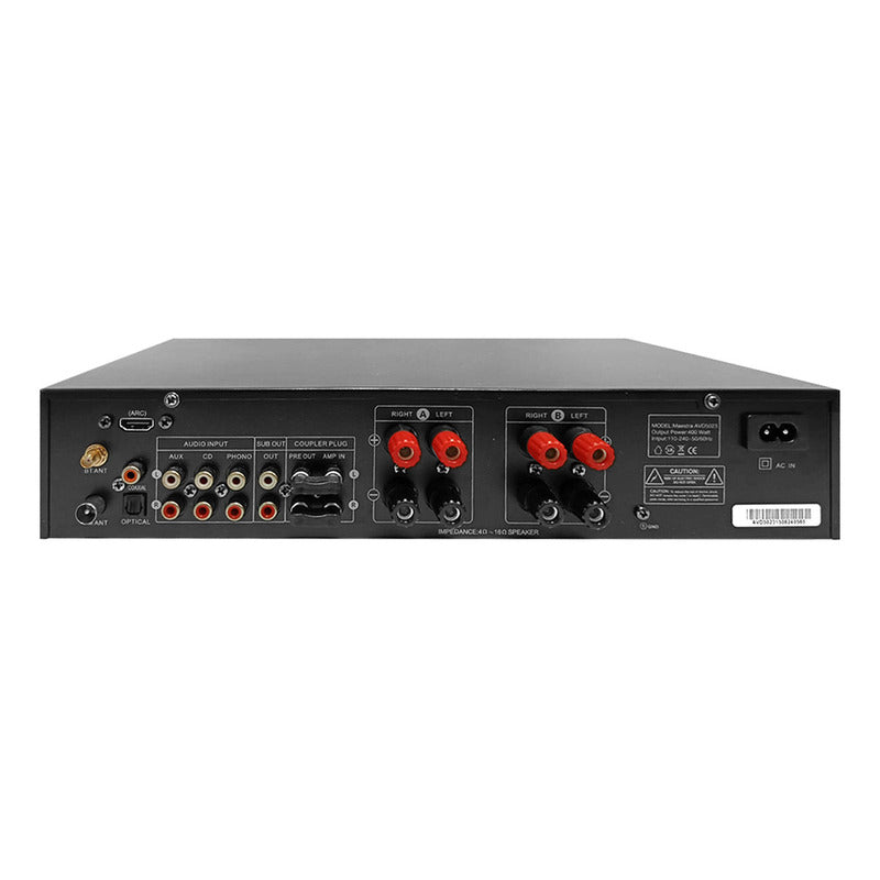 Amplificador De Audio Pure Acoustics Avd5023 Bluetooth 2.1 Canales Negro