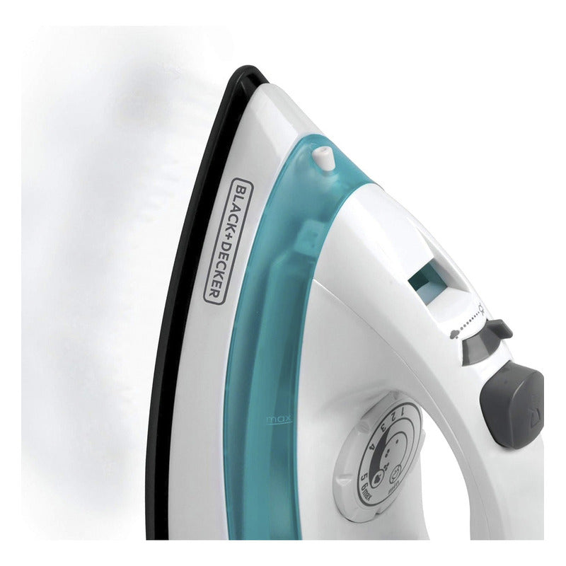 Plancha De Vapor Black+decker Suela Antiadherente, Irbd100 Color Blanco