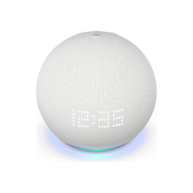 Asistente Virtual Amazon Echo Dot 5ta Gen Con Reloj Blanco