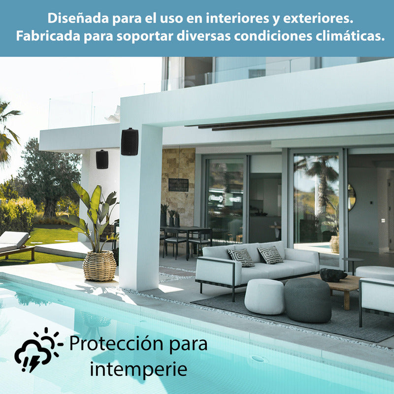 Bocina Para Exterior E Interior Pure Acoustics Pasivas 5.25 Pulgadas Para Patios Terrazas Protección Contra Lluvia Ip55 Blyss 545