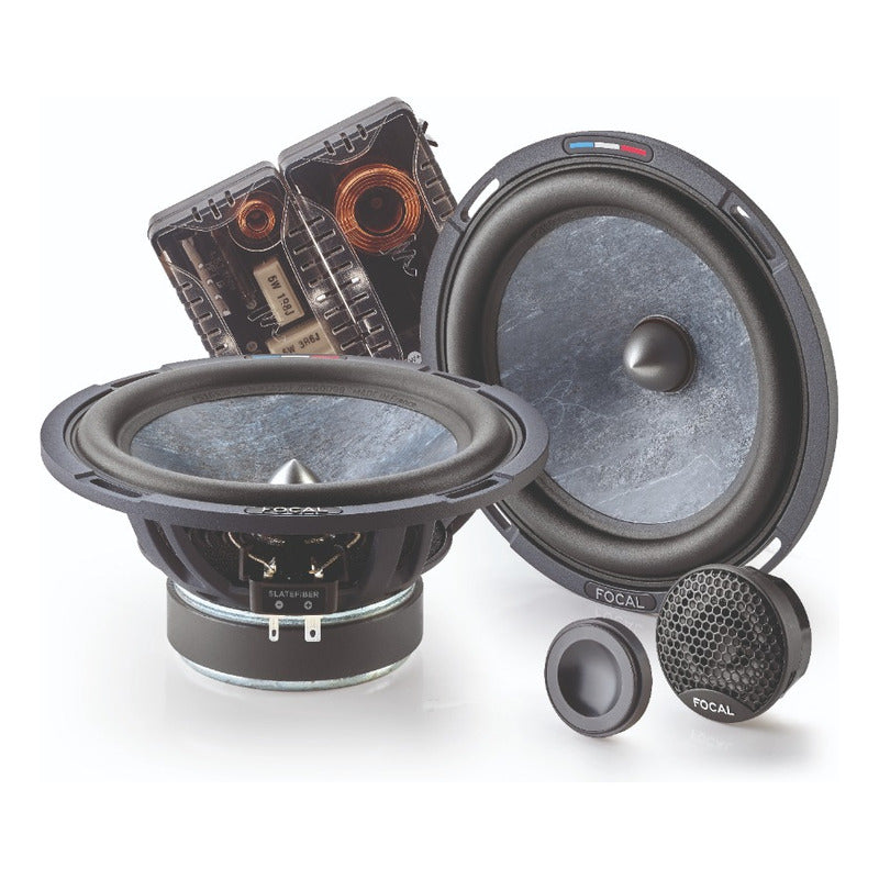 Set De Medios Focal Slatefiber Ps 165sf 6.5inc 2vias 80wrms