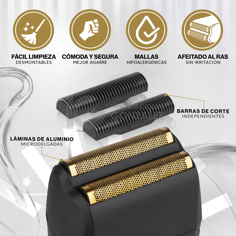 Máquina Afeitadora Wahl® Vanish Shaver Profesional Recargable Con Holograma De Autenticidad Para Bebería Color Negro
