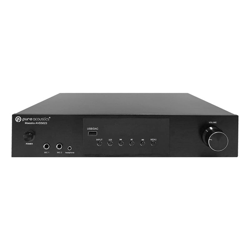 Amplificador De Audio Pure Acoustics Avd5023 Bluetooth 2.1 Canales Negro
