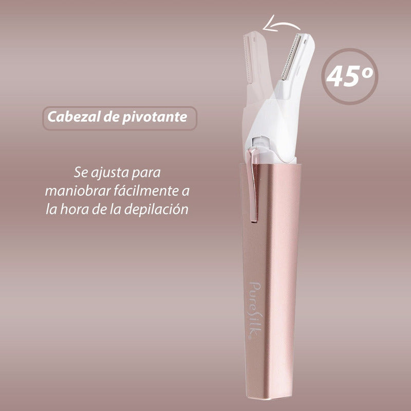 Depiladora Y Rasuradora Pure Silk Cara, Bikini Y Áreas Delicadas Luz Led Ideal Para Zonas Íntimas