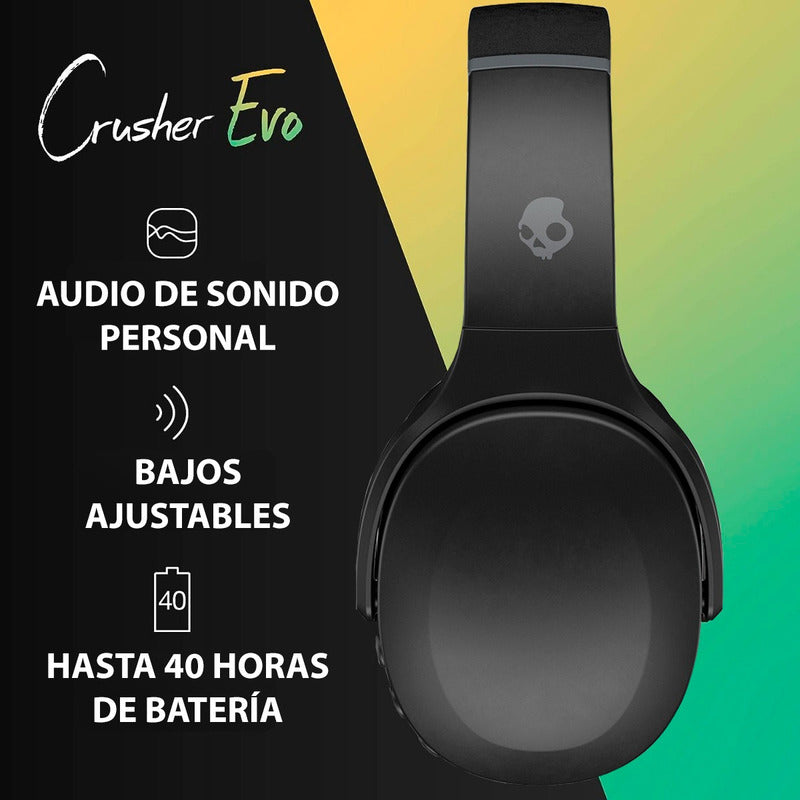 Audífonos Inalámbricos Skullcandy Over-ear Crusher Evo Negro