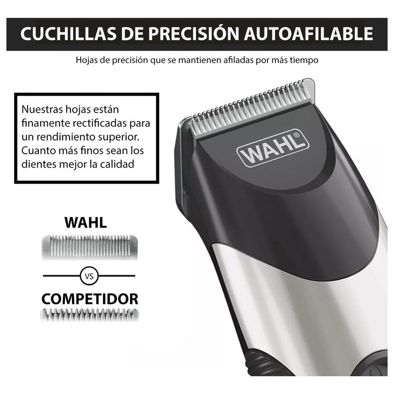 Combo Wahl Pro Deluxe Maquinas Para Barba Bigote Nariz Oidos