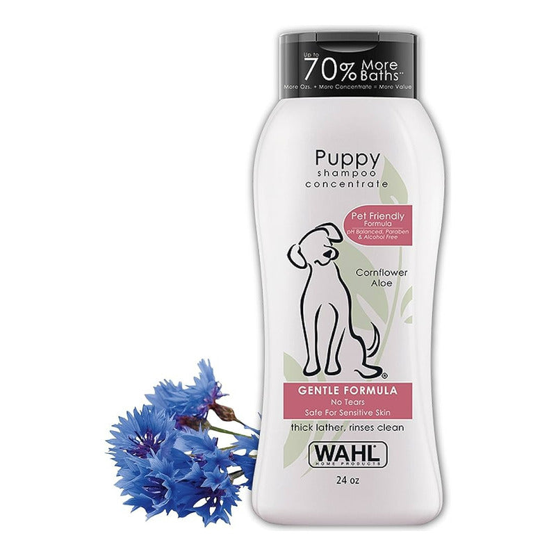 Shampoo Para Perros Wahl® Con Formula Natural De Aloe Aciano Y Glicerina Ideal Para Mascotas De Piel Sensible Puppy Uso En Todo Tipo De Razas