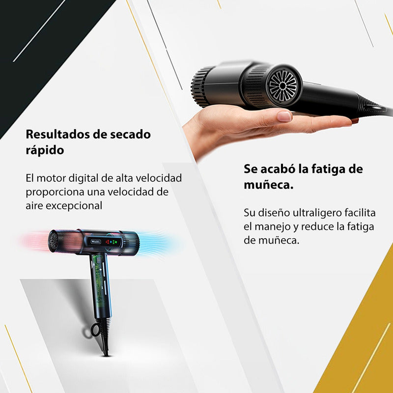 Secadora De Cabello Wahl Vanquish 3 Vel Pantalla Led