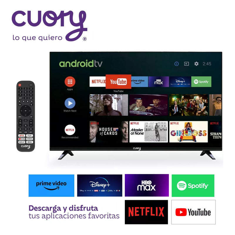 Smart Tv Pantalla 32 Pulgadas Cuory Android Tv Dled Hd Bluetooth Dolby Audio