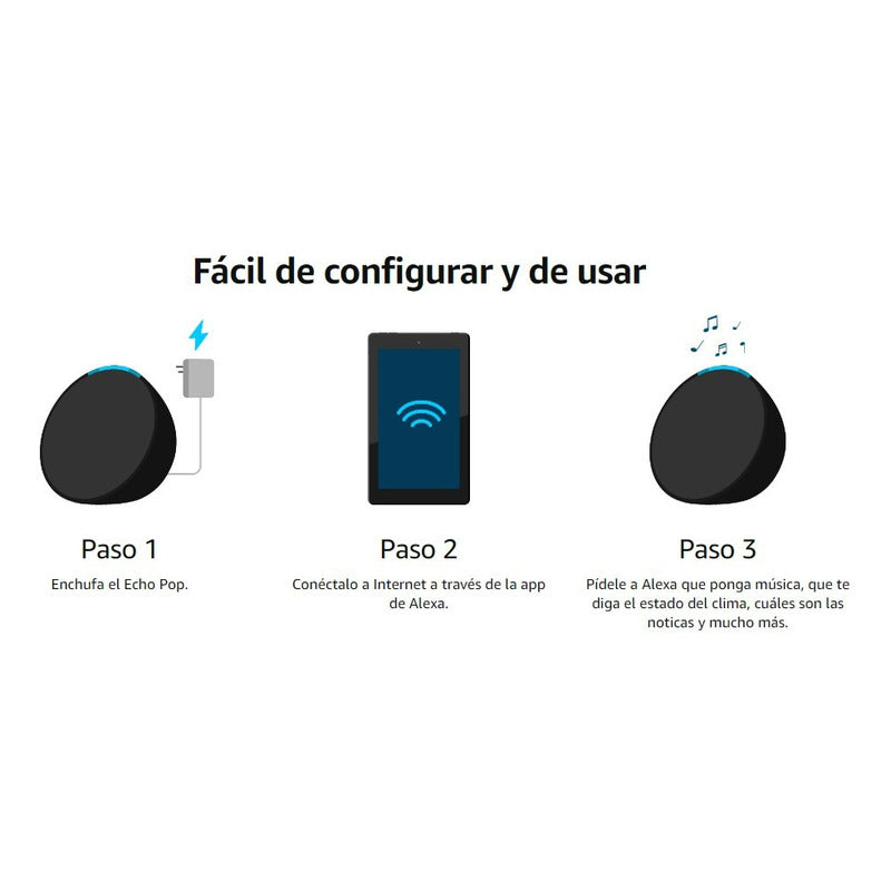 Amazon Echo Pop Con Asistente Virtual Alexa Color Carbon