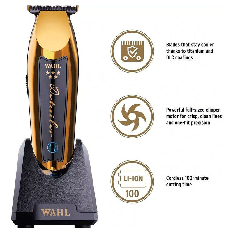 Recortadora Profesional Wahl Inalámbrica Detailer Li Gold