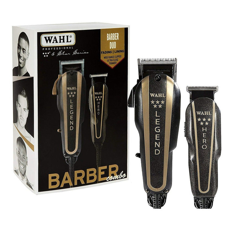 Máquina Wahl Barber Combo Legend Y Trimmer Hero Profesional
