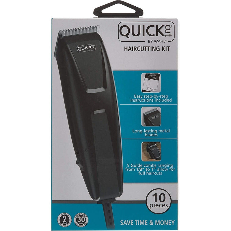 Máquina Wahl Cortapelo Casera Quick Cut 10 Piezas 9314-500 Color Negro
