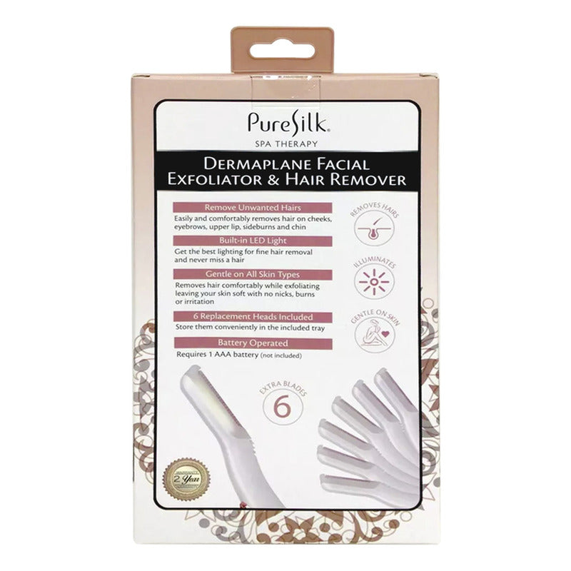 Depiladora Pure Silk Removedor De Vello Facial, Luz Led Color Blanco