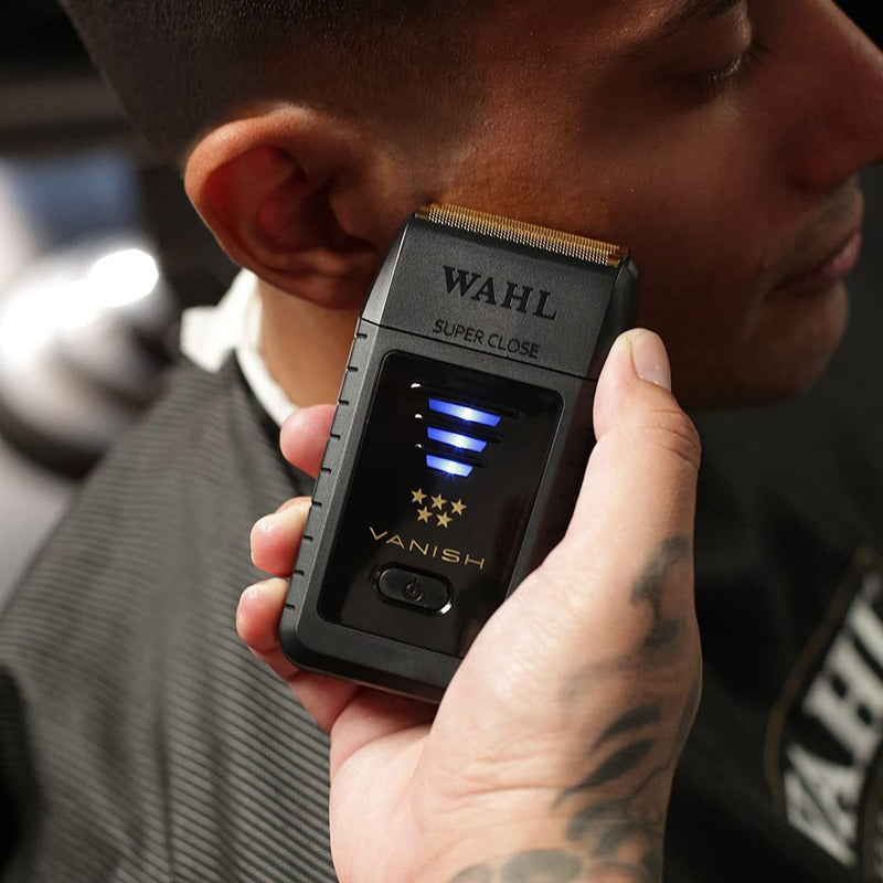 Máquina Afeitadora Wahl® Vanish Shaver Profesional Recargable Con Holograma De Autenticidad Para Bebería Color Negro