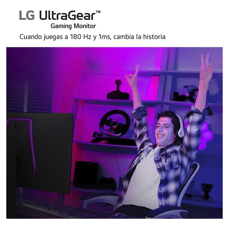 Monitor LG Ultragear 27 Qhd Curvo 1000r, 1ms Freesync 180hz