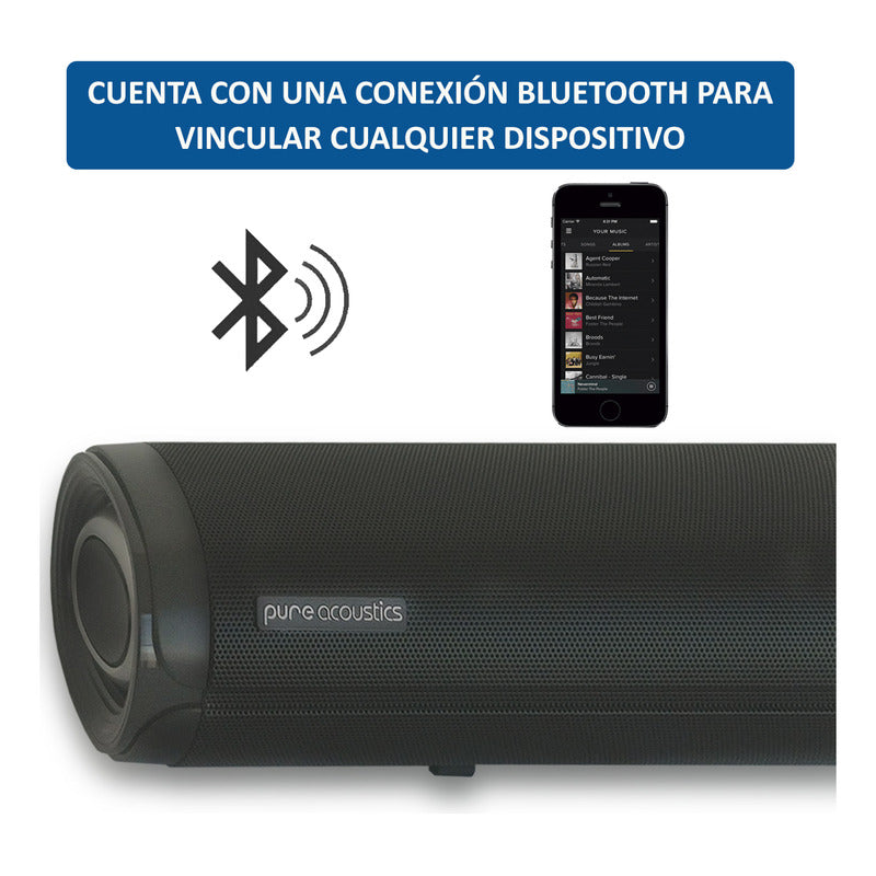 Barra De Sonido Smart Tv Pure Acoustics Bluetooth Subwoofer