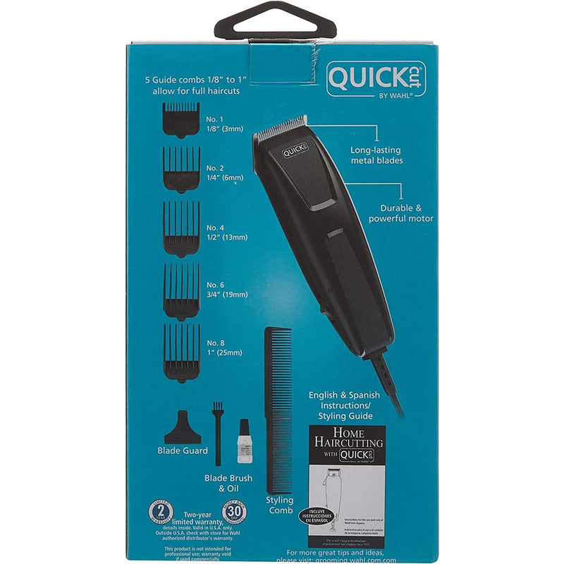 Máquina Wahl Cortapelo Casera Quick Cut 10 Piezas 9314-500 Color Negro
