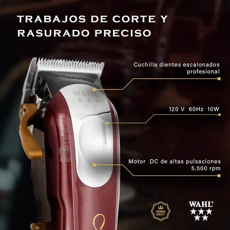 Maquina Cortadora De Pelo Wahl Professional 5 Star Cordless Magic Clip 8148 Con Holograma De Autenticidad
