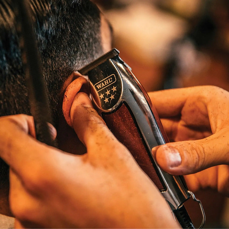 Máquina Terminadora Wahl Detailer 5 Stars Profesional Con Holograma De Autenticidad Trimmer Especial Para Estéticas Y Barberías Color Plateado/tinto