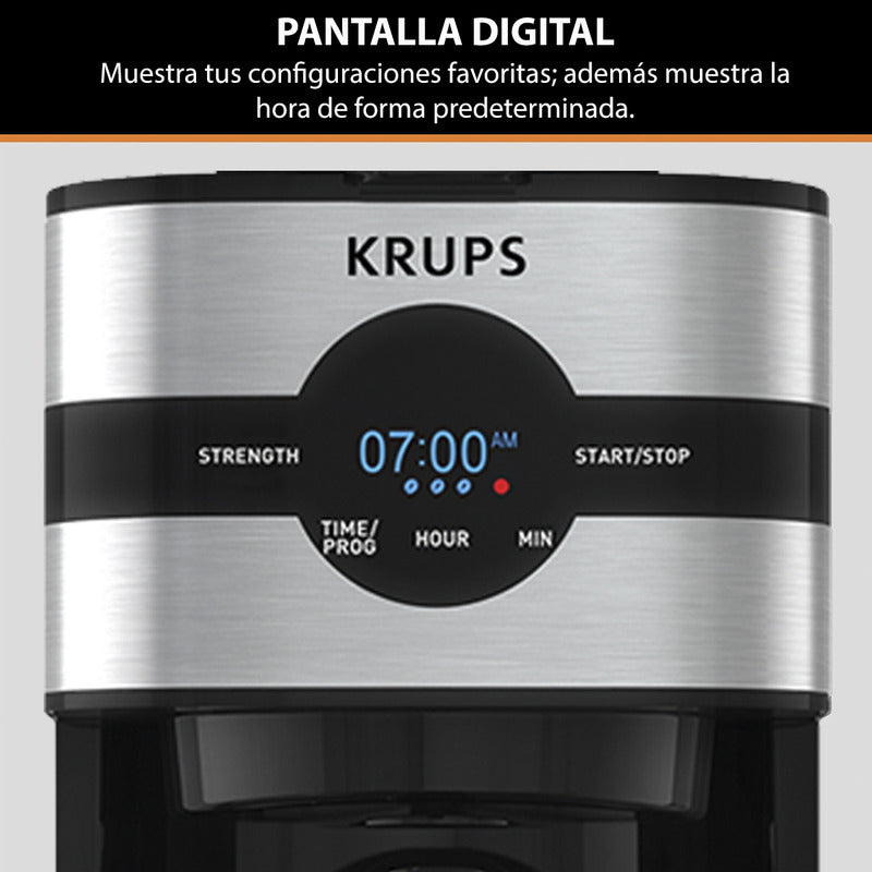 Cafetera Krups Simplybrew Pantalla Digital Filtro Permanente