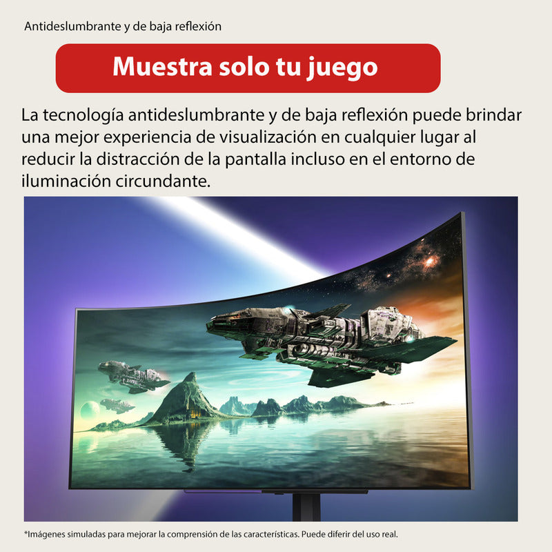 Monitor Gamer LG Ultragear 45 Curvo 45gs96qb Oled Bocinas Color Negro