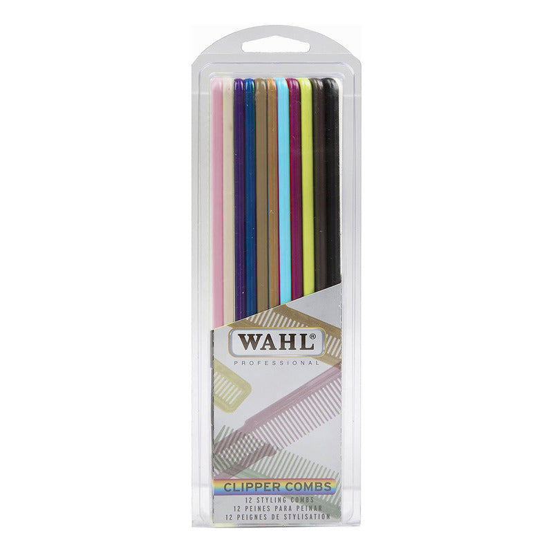 Kit De 12 Peines Wahl, Peines De Pelo De Dientes Finos, Peine De Peluquería Para Corte O Para Peinar, Set Multicolor