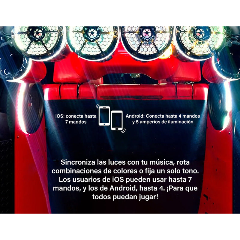 Control De Tira Led Rgb Ds18 Led-btc Bluetooth 4.0 Impermeable Ip65 Hecho Para Autos Barcos O Powersports 5 Amperios