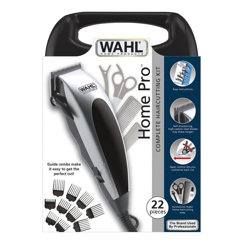 Maquina Rasuradora De Pelo Y Barba Wahl Kit Completo Home Pro 22 Piezas 9243-517