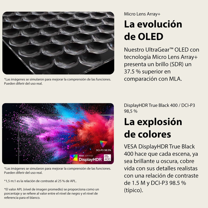 Monitor Gaming Ultragear LG Pantalla Oled 32 Pulgadas 4k Uhd