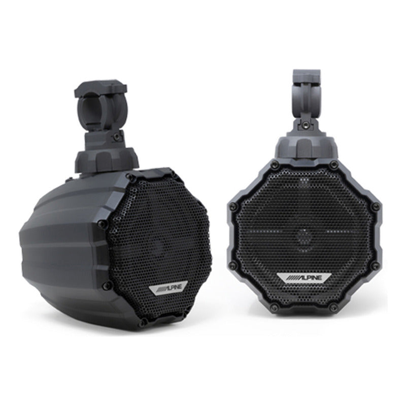 Bocinas Alpine 6.5 Para Cuatrimoto, Rzr O Atv's Con Luz Rgb, Bocinas Marinas Para Lancha Yate Resistentes A La Intemperie, Coaxial De 2 Vías Todo Terreno
