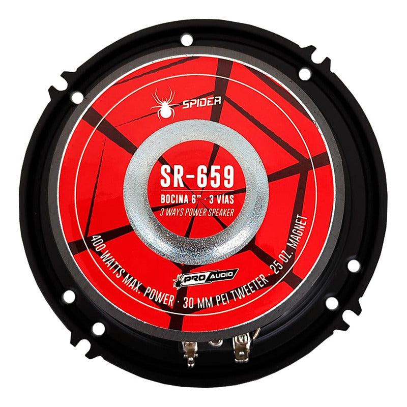 Bocina Spider 6 Pul Pro Audio 3 Vías 400 W Max Potencia