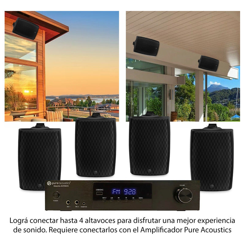 Bocina Pasiva Para Interior Y Exterior Pure Acoustics 6.25p