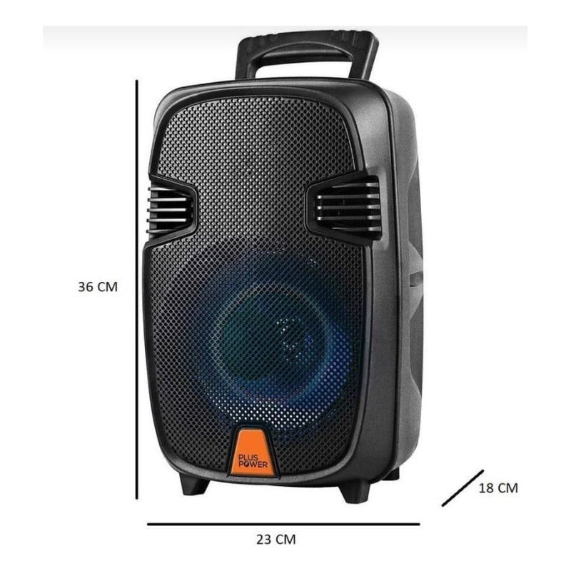 Bocina Plus Power Pp-baf Pp-baf8p Portátil Con Bluetooth Color Negro