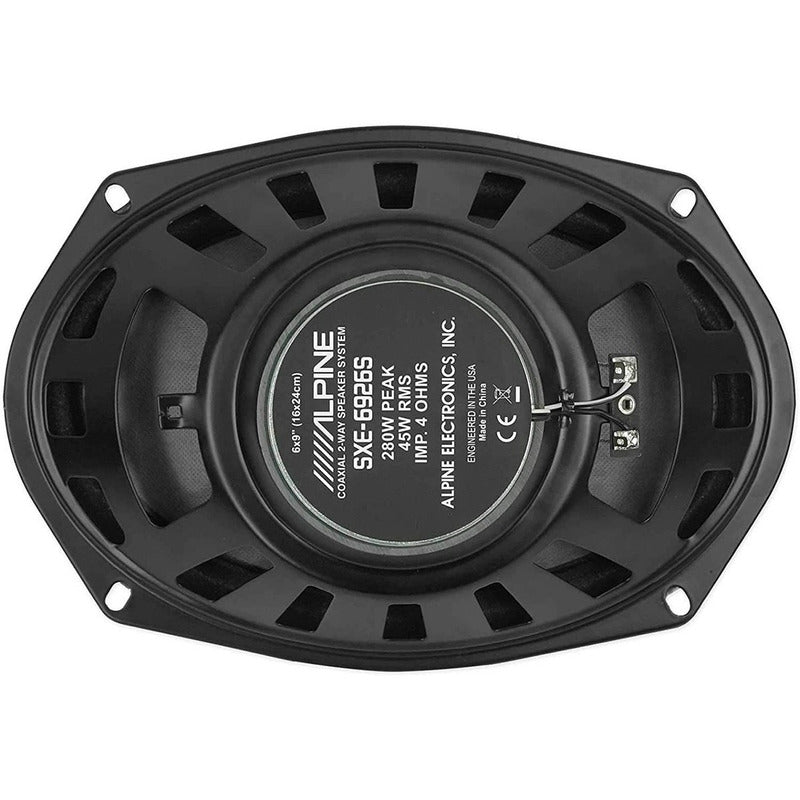 Nuevas Bocinas Coaxiales 2 Vías Alpine 6x9 280 Vatios Color Negro