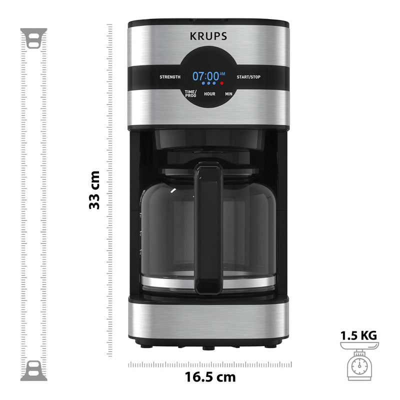 Cafetera Krups Simplybrew Pantalla Digital Filtro Permanente
