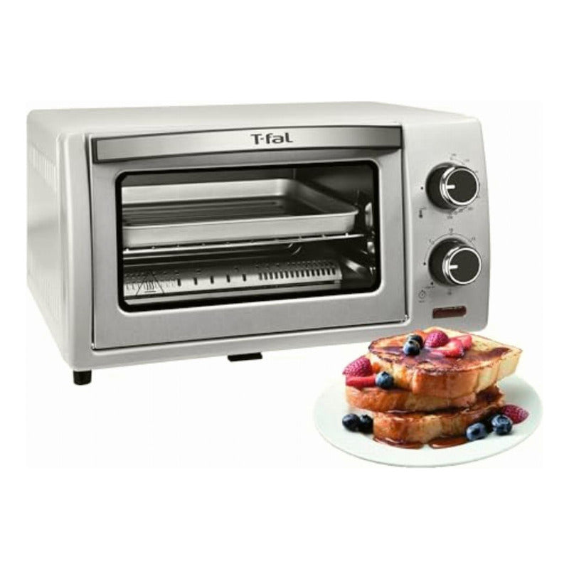 Horno Tostador Mini T-fal, Acero Inoxidable, Hasta 4 Rebanadas, Timmer De 30 Minutos Con Auto Apagado, Alcanza Hasta 230 Grados, Perfecto Para Preparaciones Rápidas